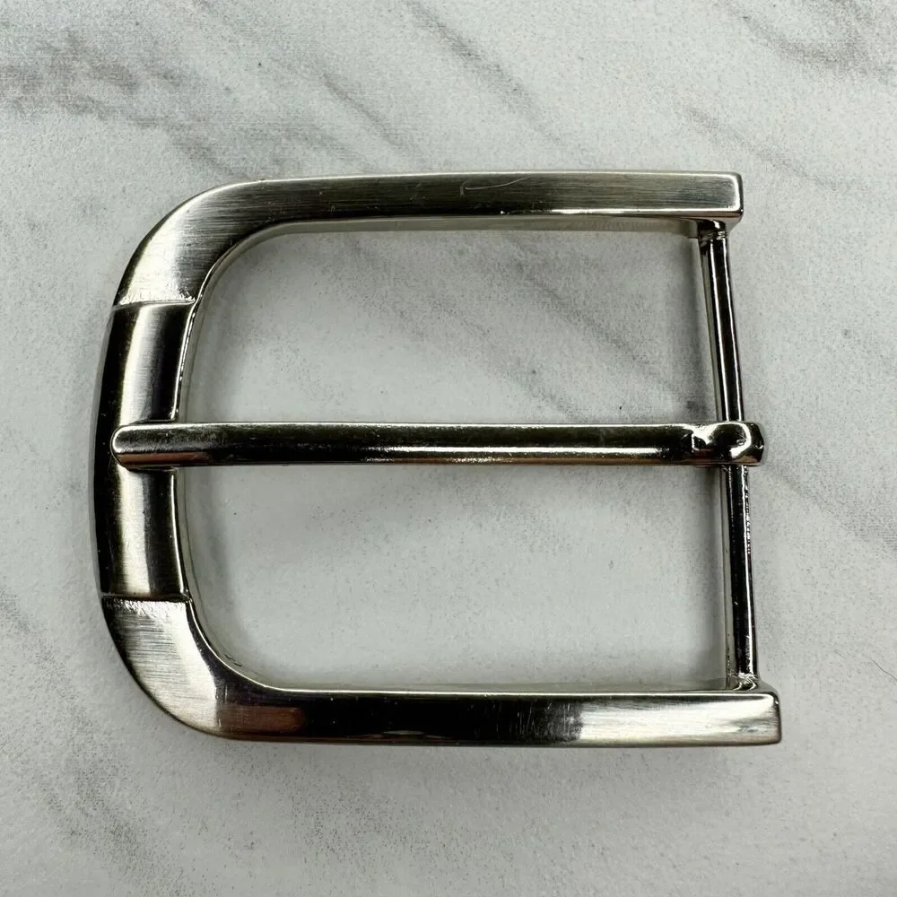 Silver Tone Simple Basic Belt Buckle